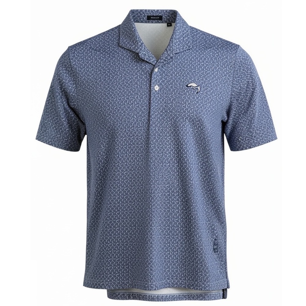 Turtleson Hyannis CC Mens XL Performance Polo Blue Pink Micro Floral (C3)